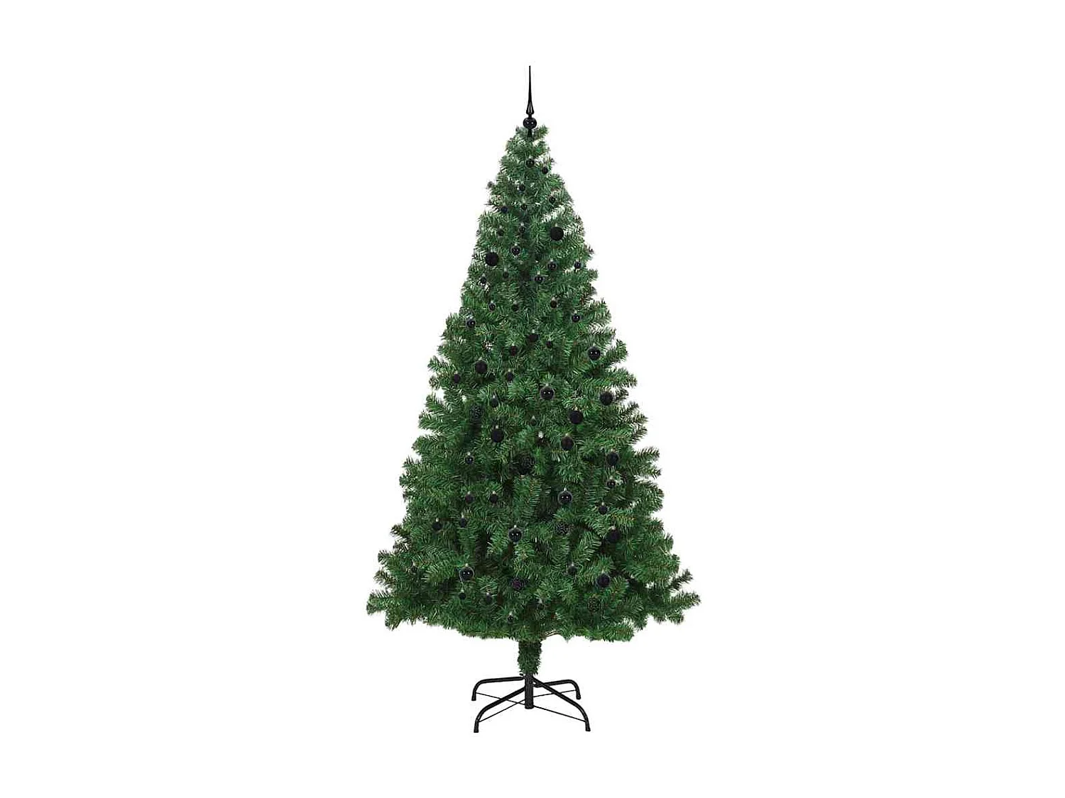 Albero di Natale artificiale verde 240 cm PVC, acciaio e plastica