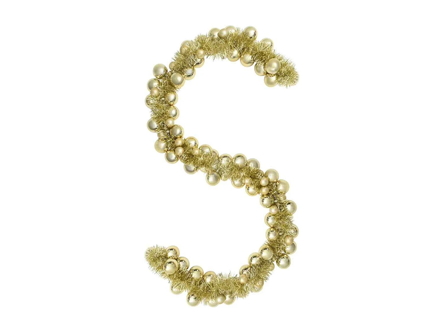 Guirlande de Boules de Noël Doré 186 cm Polystyrène