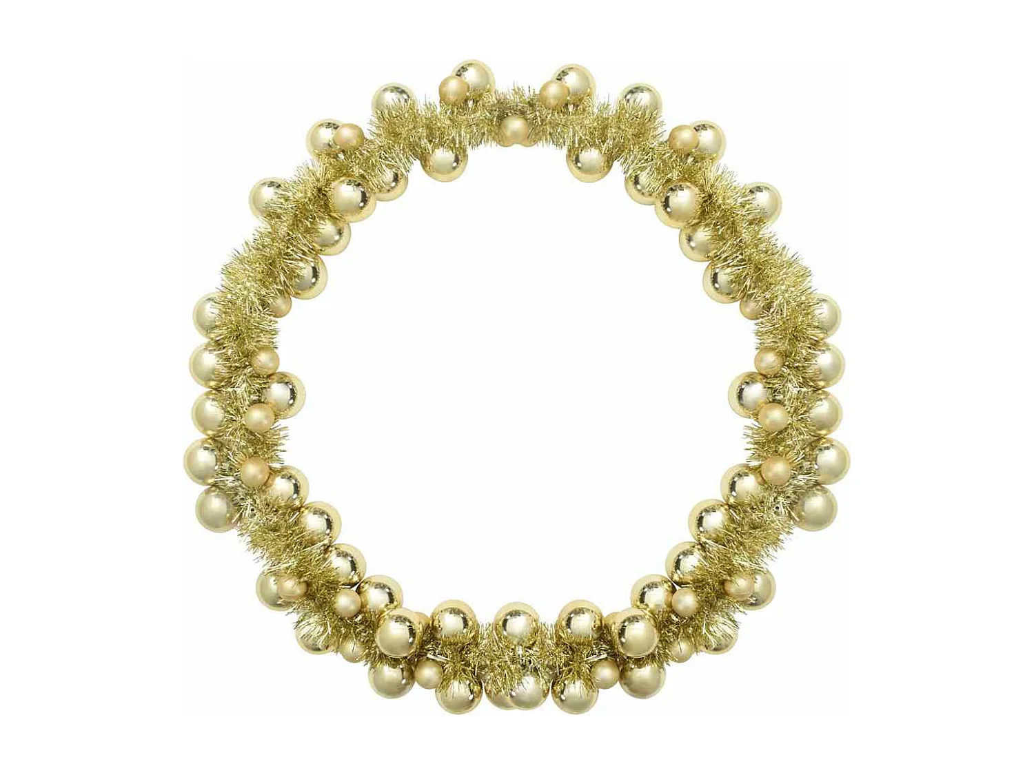 Gouden kerstbal slinger 186 cm polystyreen