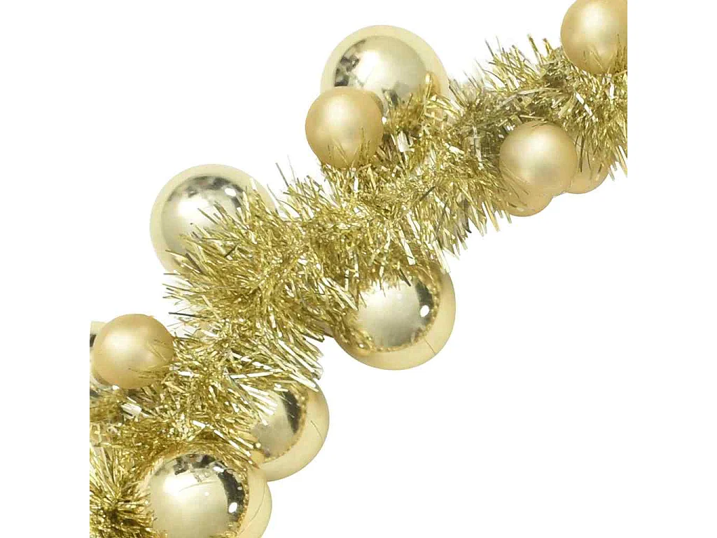 Gouden kerstbal slinger 186 cm polystyreen