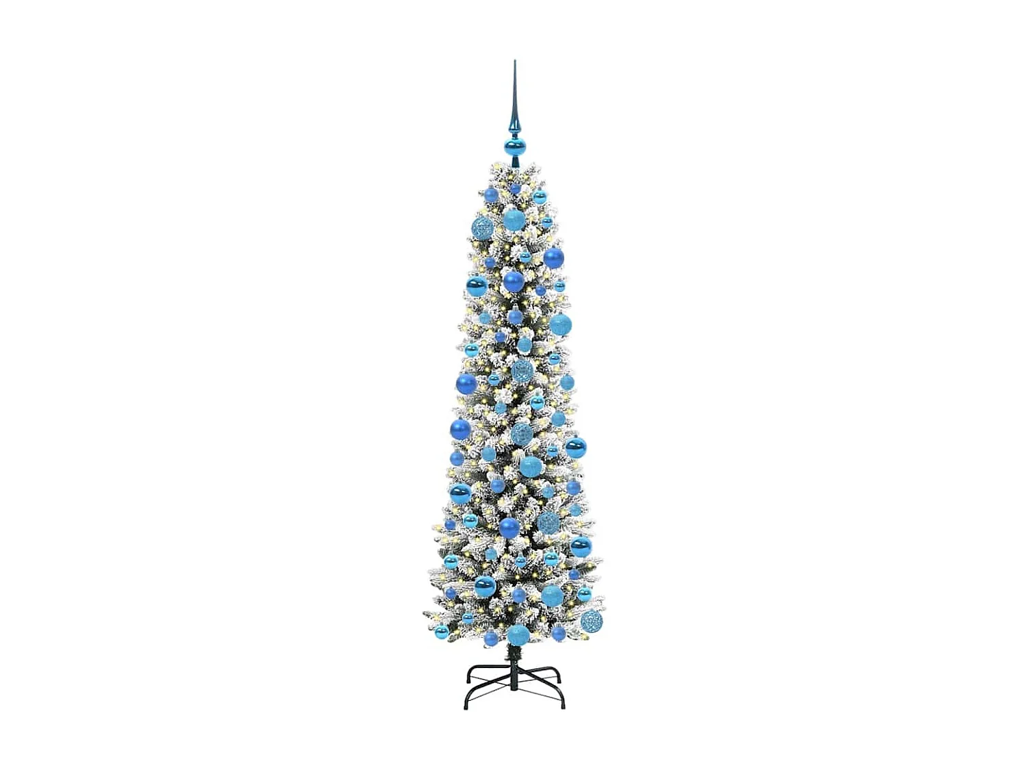 Kunstkerstboom met 300 LED's Groen en wit 180 cm