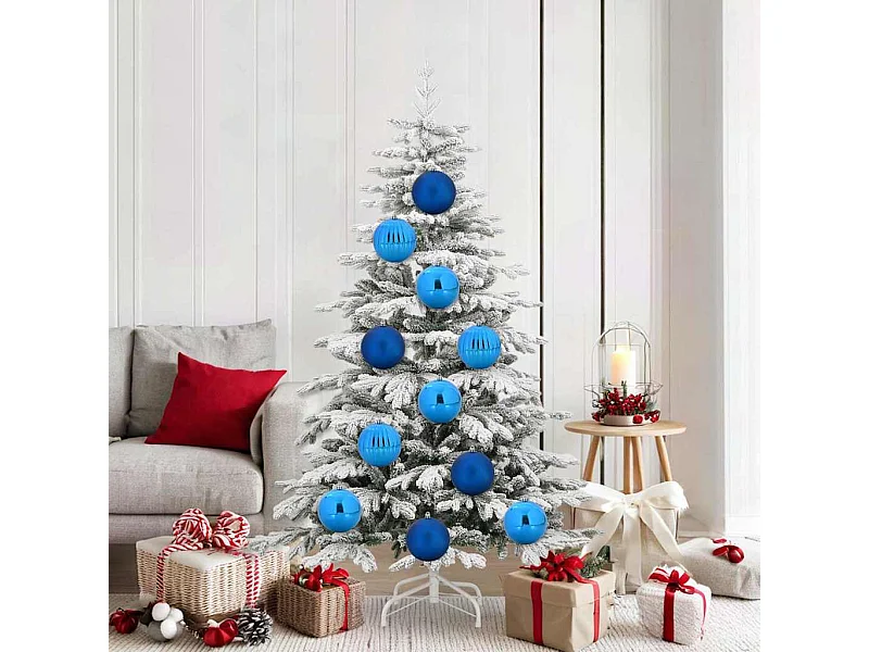 Ensemble de Boules de Noël 9 pcs Bleu