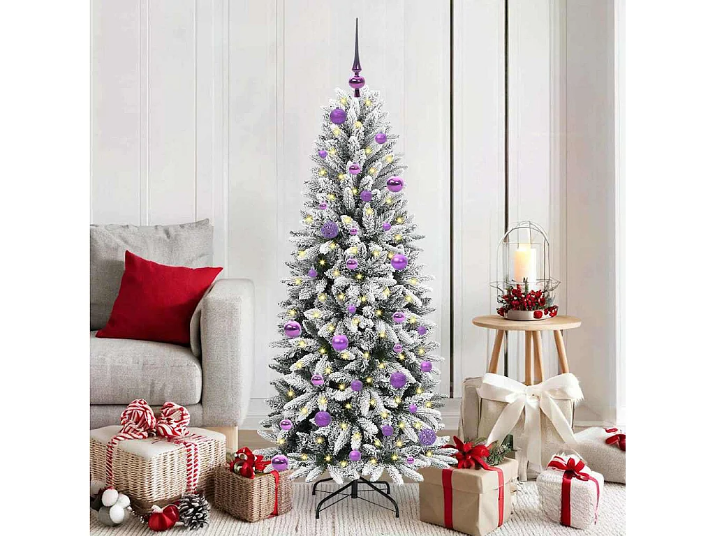 Sapin de Noël artificiel avec 150 LED Blanc 63 x 63 x 150 cm