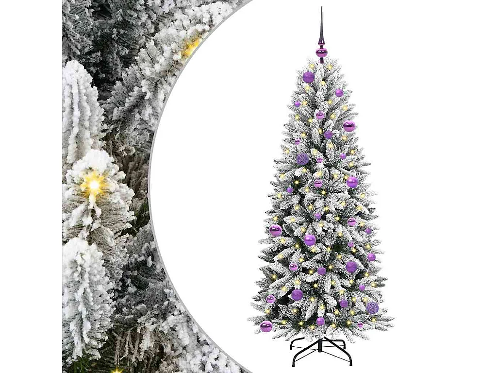 Sapin de Noël artificiel avec 150 LED Blanc 63 x 63 x 150 cm