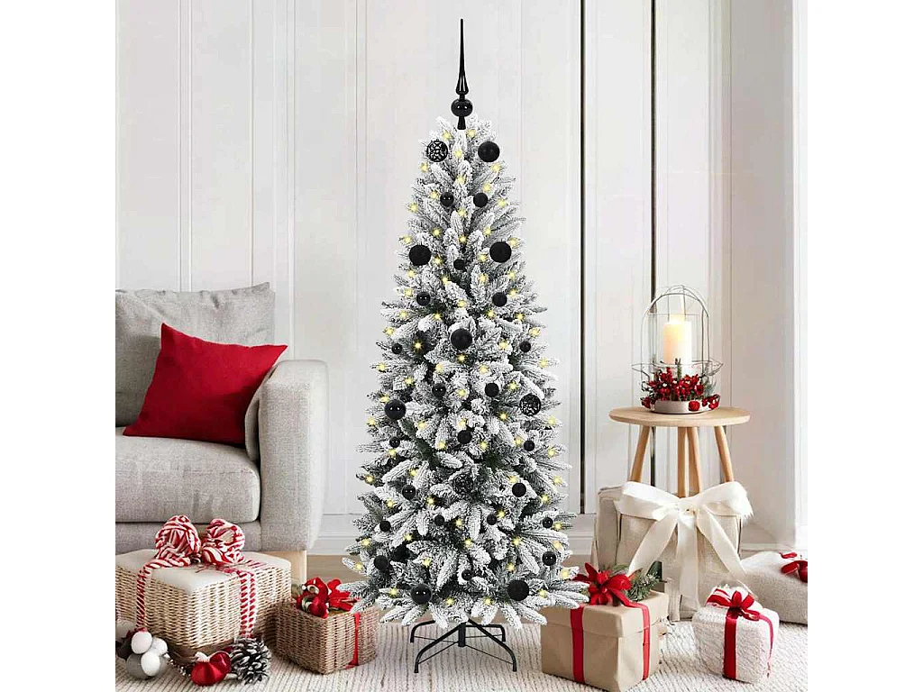 Sapin de Noël artificiel avec 150 LED Blanc 63 x 63 x 150 cm
