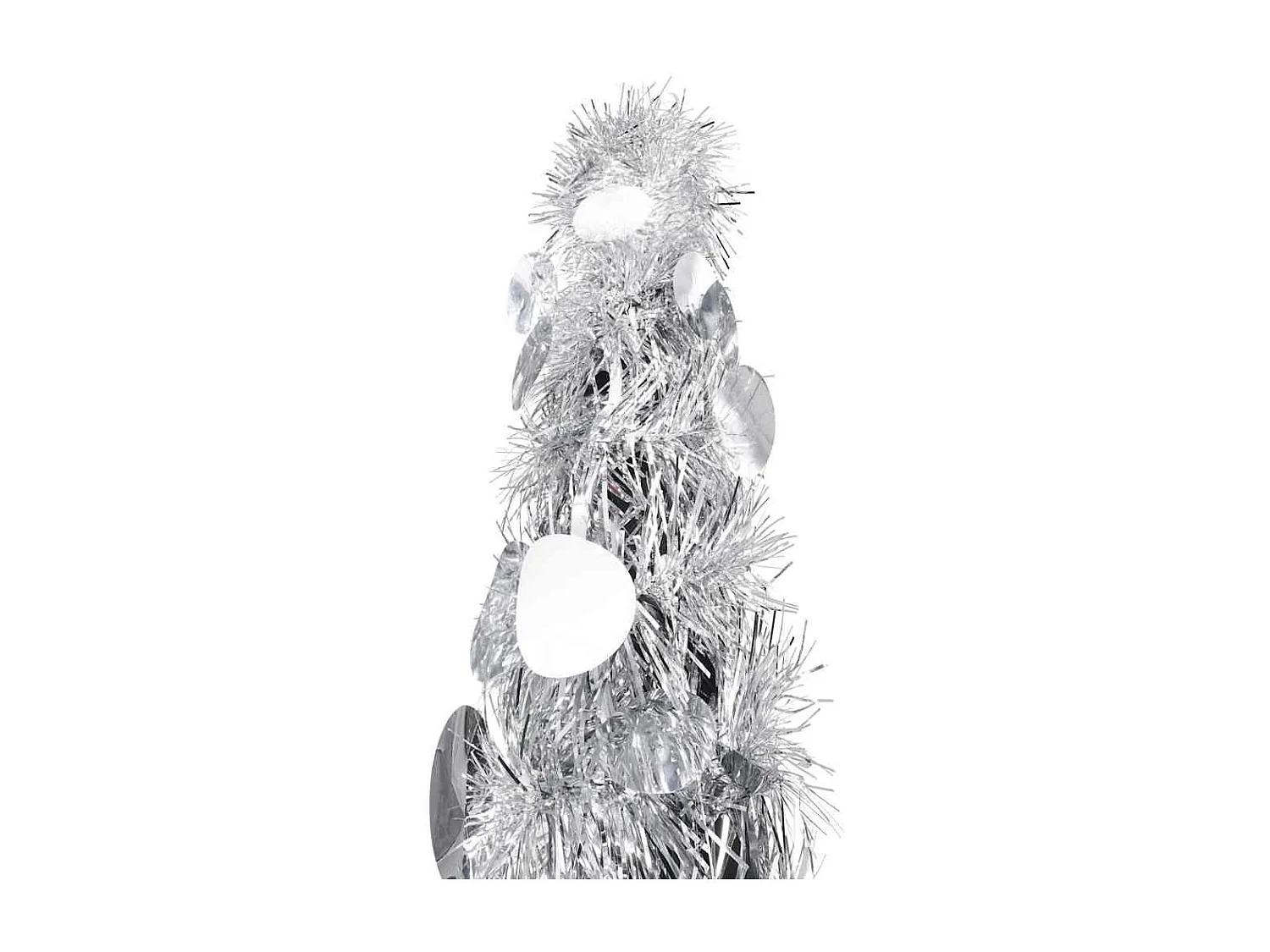 Albero di Natale artificiale retrattile argento 120 cm PET