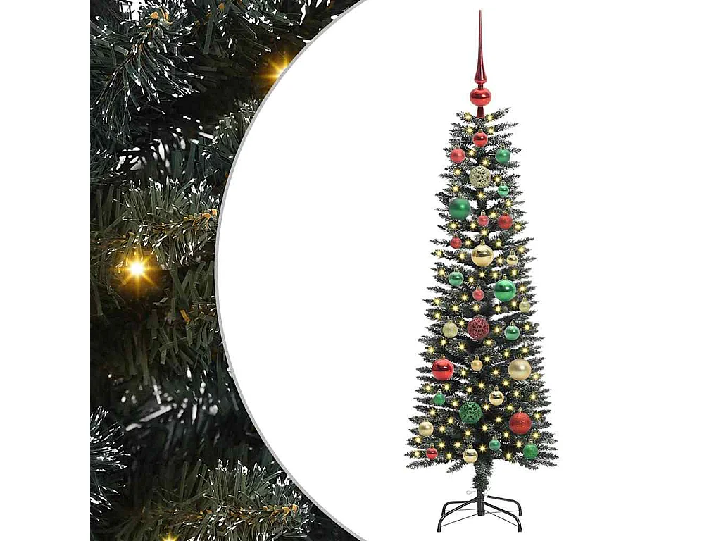 Kunstkerstboom met 150 LED's Groen 40,5 x 40,5 x 120 cm