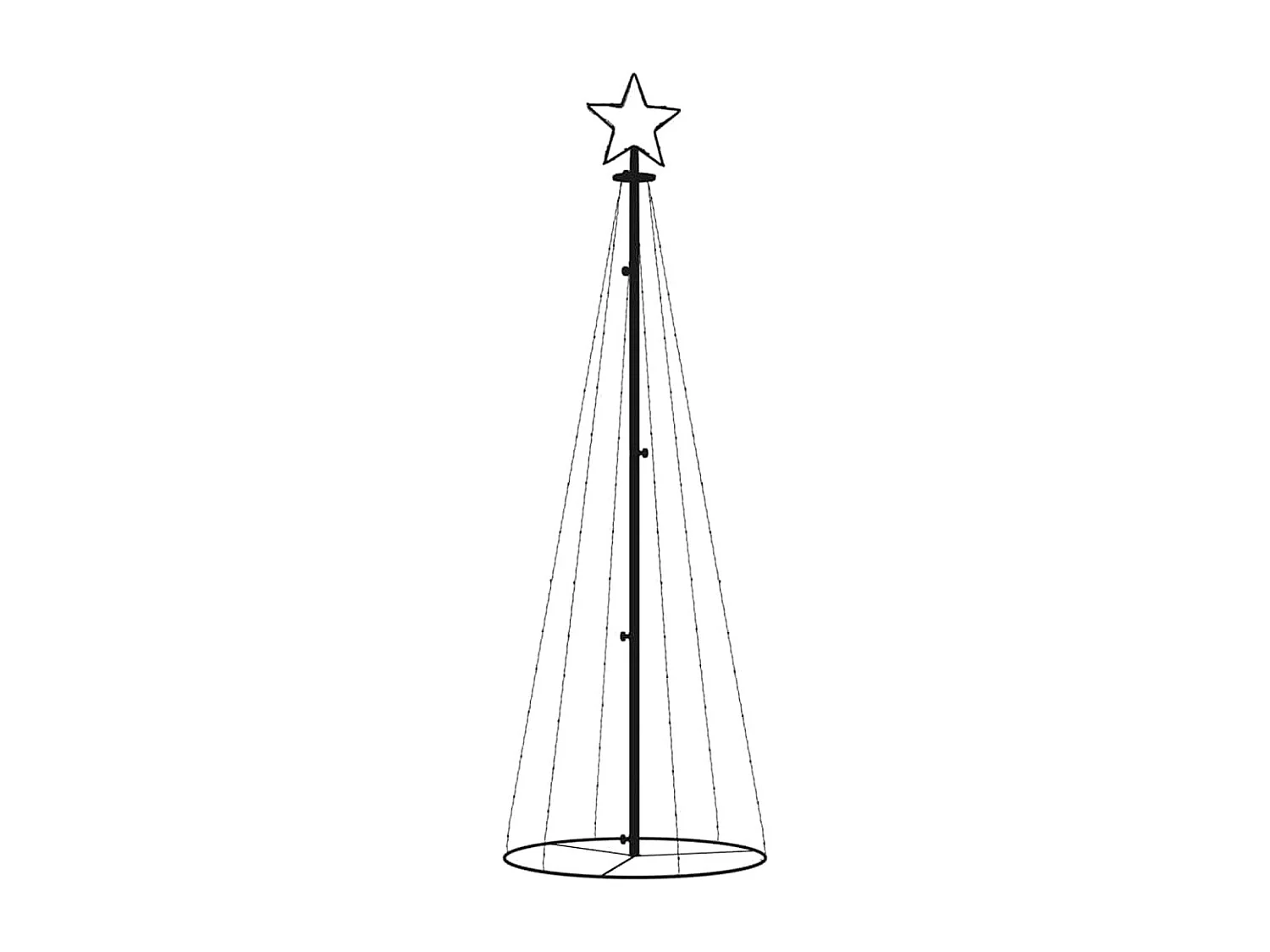 Weihnachtsbaumkegel 108 farbige LEDs 70x180 cm