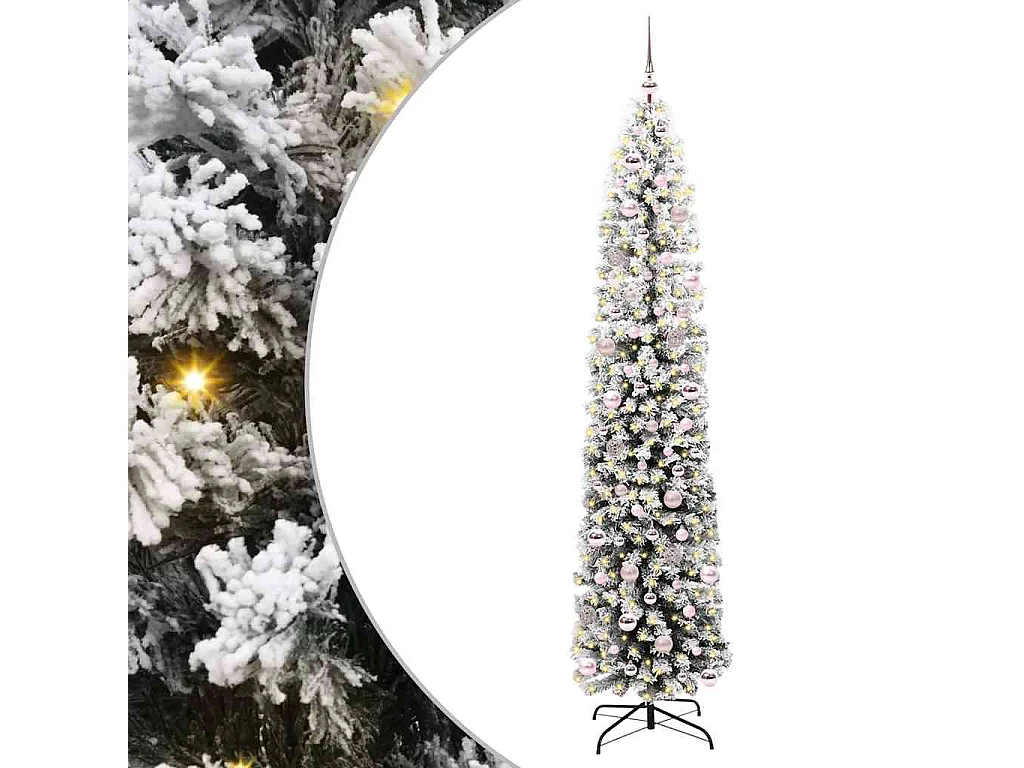 Kunstkerstboom Groen 240 cm PVC en staal en kunststof