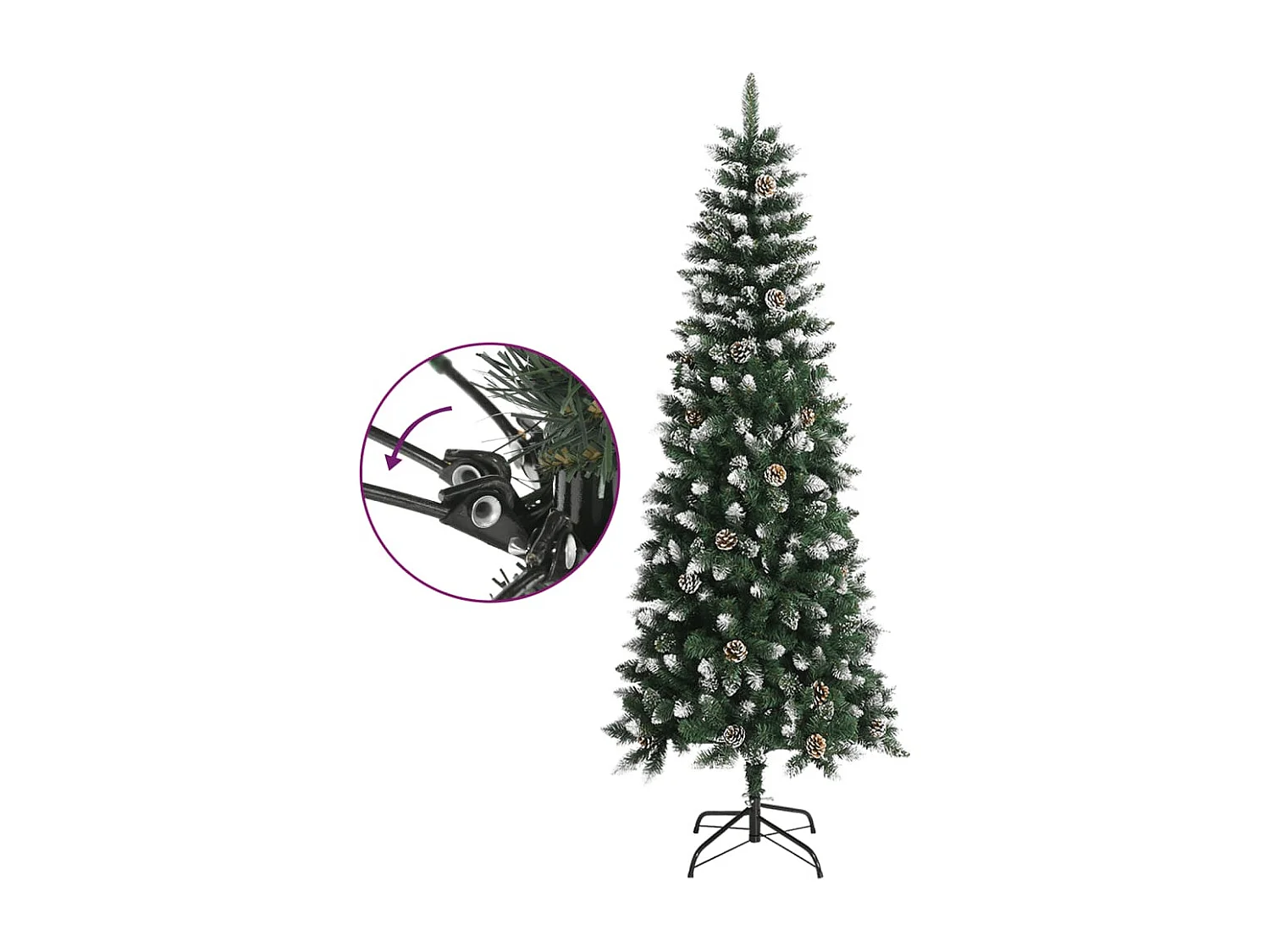 Kunstkerstboom met standaard Groen 240 cm PVC