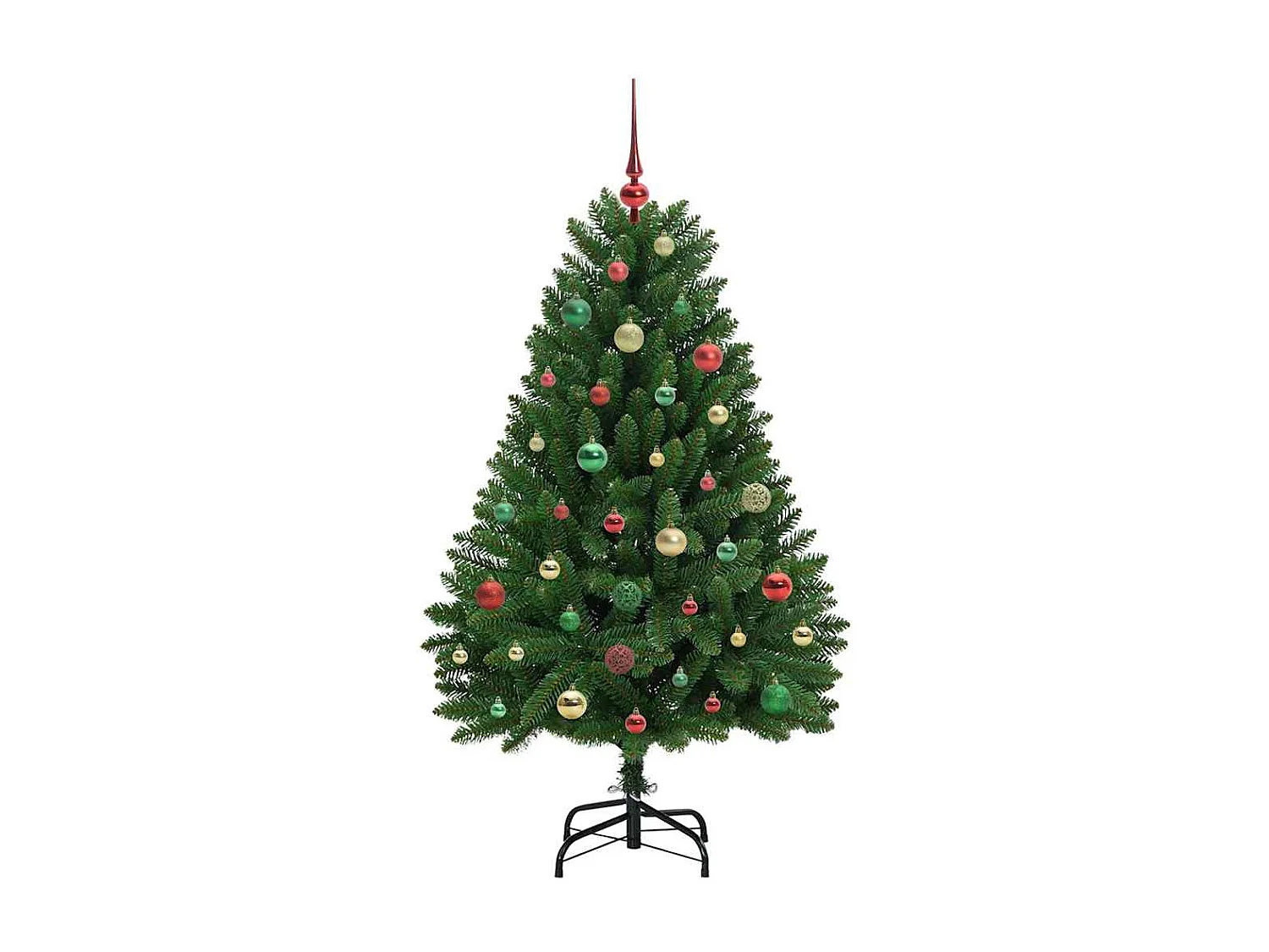 Sapin de Noël artificiel avec 150 LED Vert 150 cm PVC et métal