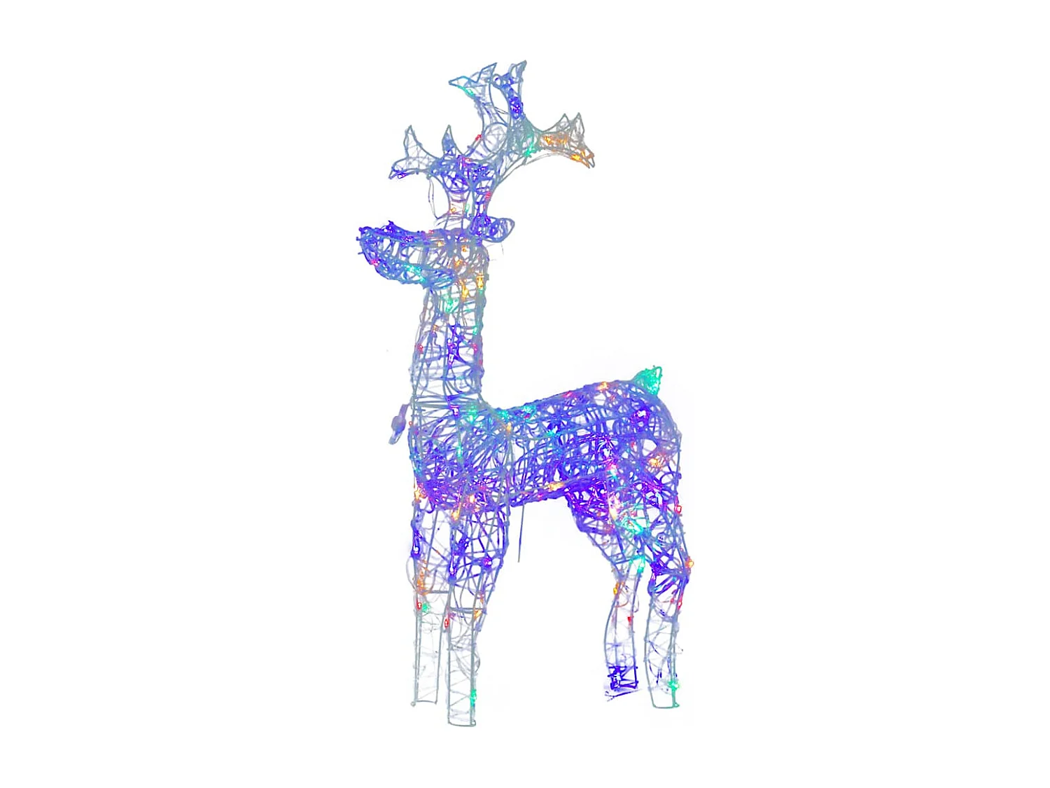 Rendier Kerstversiering 2 stuks 60x16x100 cm Acryl