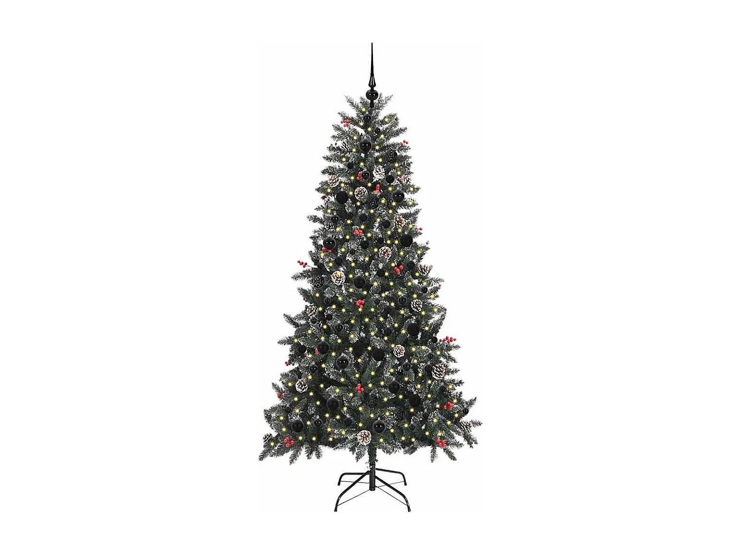 Sapin de Noël artificiel avec 300 LED Vert 114 x 114 x 210 cm