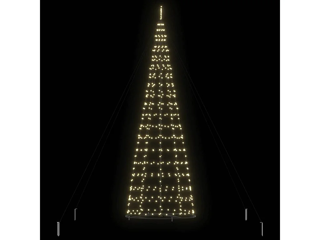 Arbre de Noël LED avec 800 LED Blanc chaud 400 cm Fer