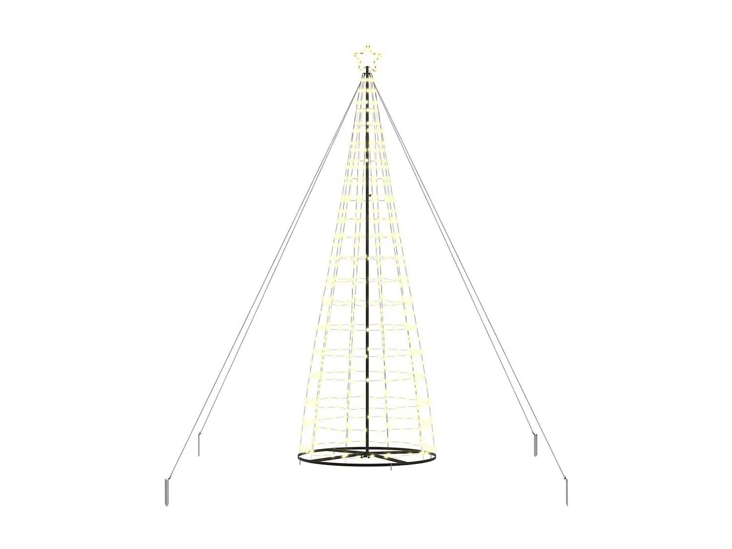 Albero di Natale a LED con 800 LED bianco caldo 400 cm Ferro