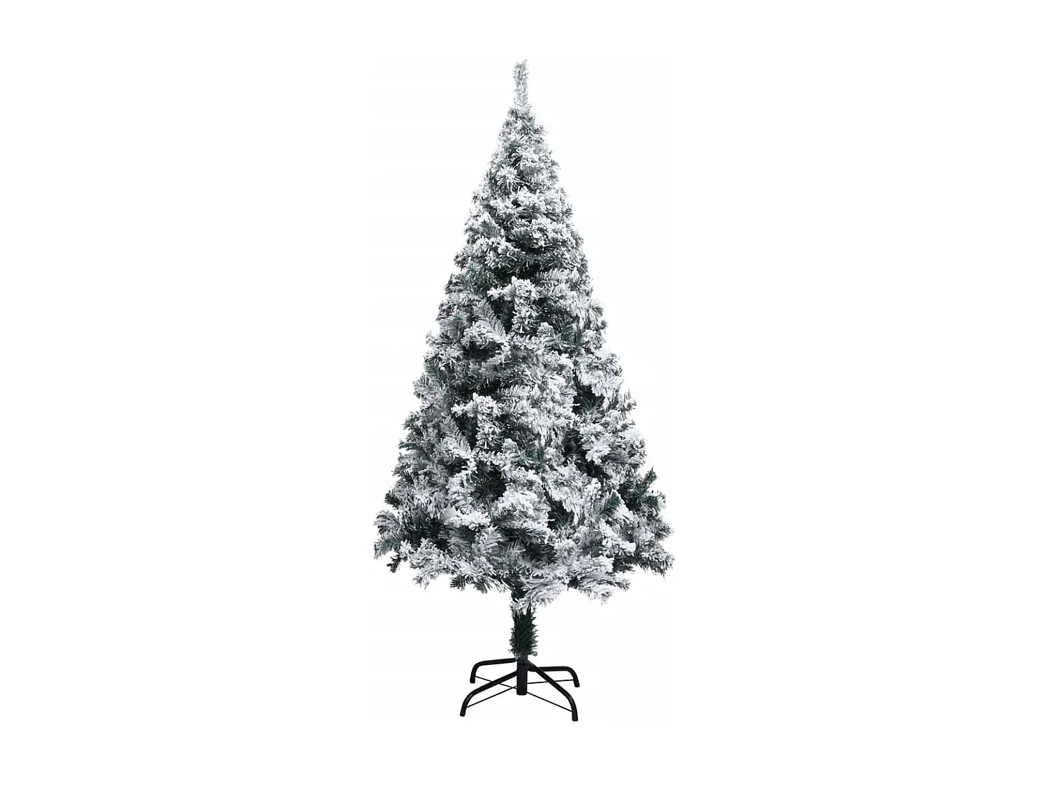 Albero di Natale artificiale con neve verde floccata 120 cm PVC