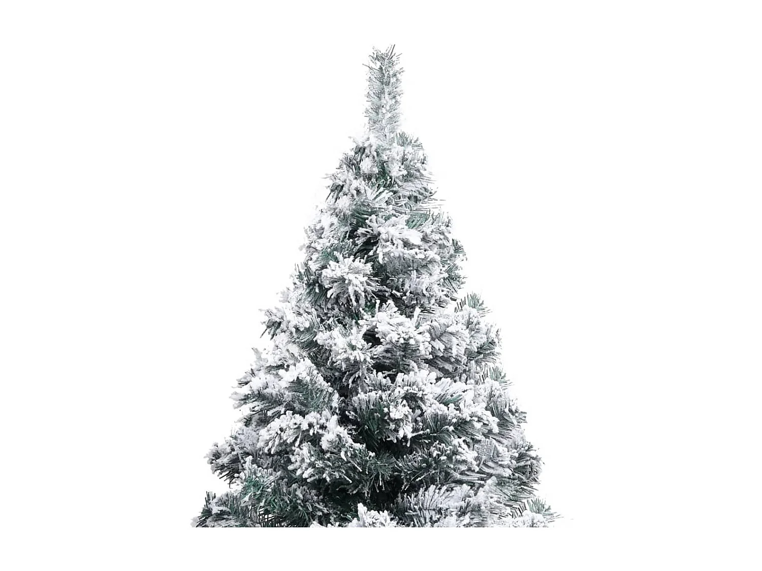 Albero di Natale artificiale con neve verde floccata 120 cm PVC