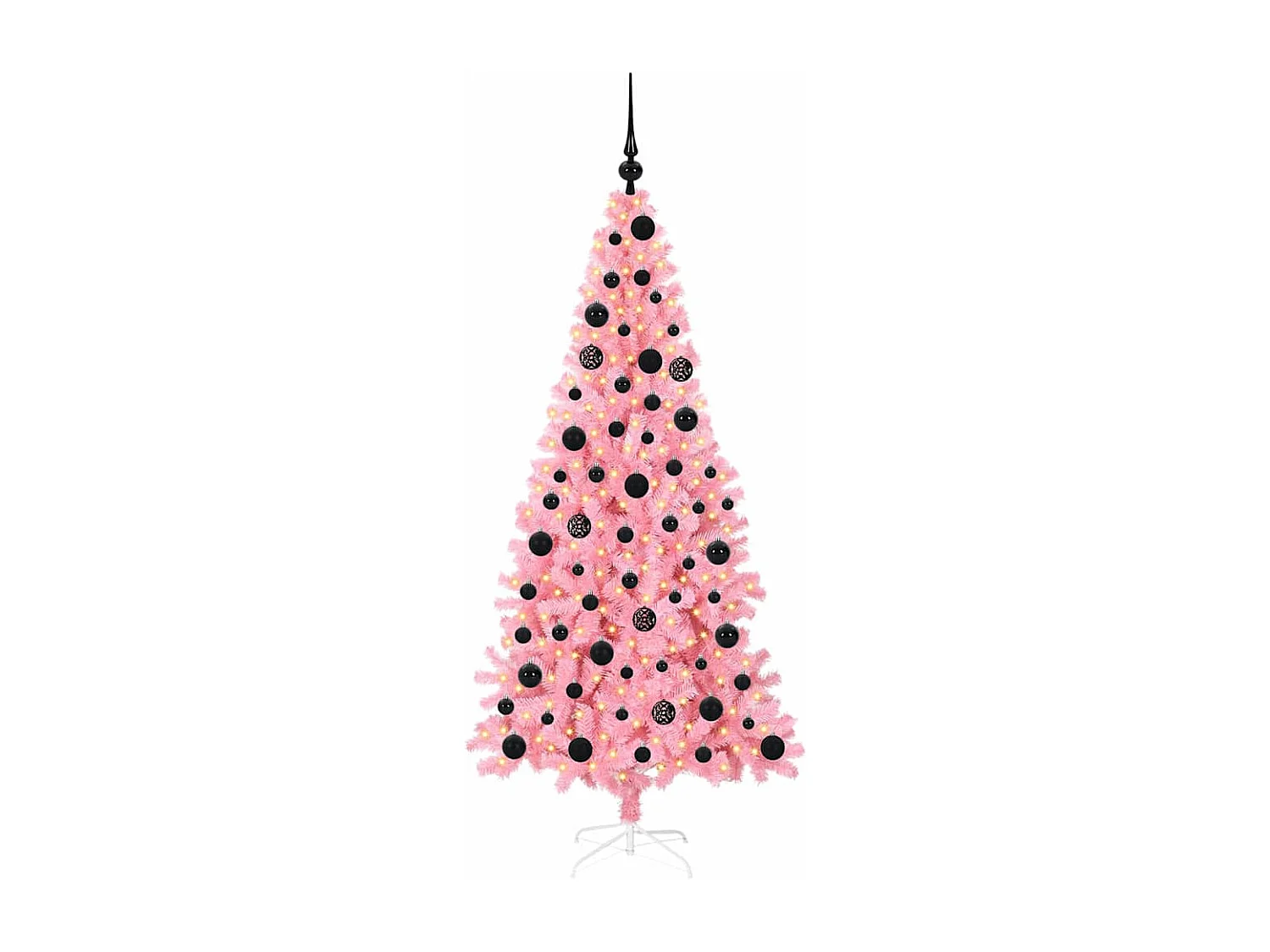 Kerstboom met 300 LED's met standaard Roze 180 cm PVC
