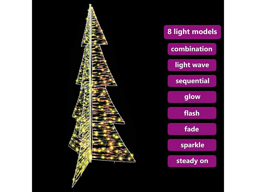 Kerstboom met 240 LED's Warm Wit 180 cm PET