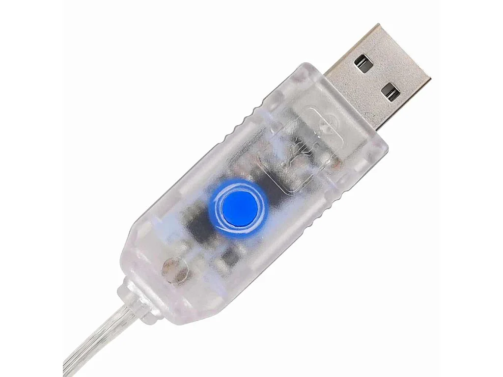 Sapin de Noël avec 240 LED Blanc chaud 180 cm PET