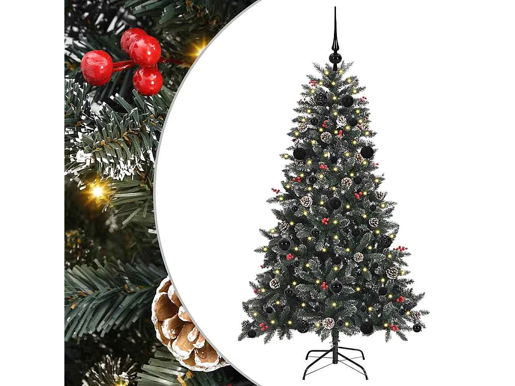 Kunstkerstboom met 150 LED's Groen 83,5 x 83,5 x 150 cm