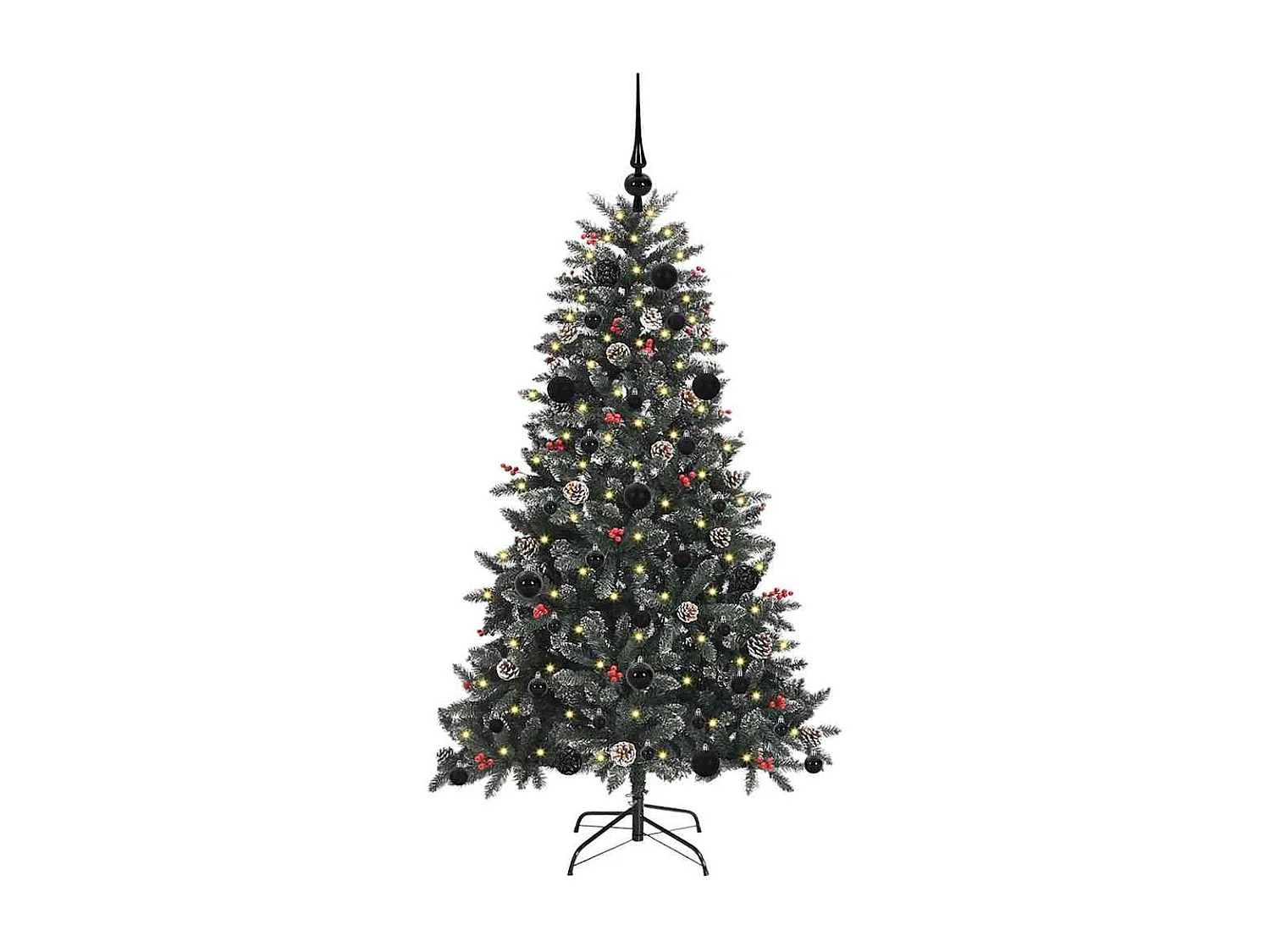 Kunstkerstboom met 150 LED's Groen 83,5 x 83,5 x 150 cm