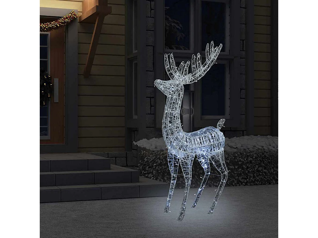 Renne de Noël XXL Acrylique 250 LED 180 cm Blanc froid