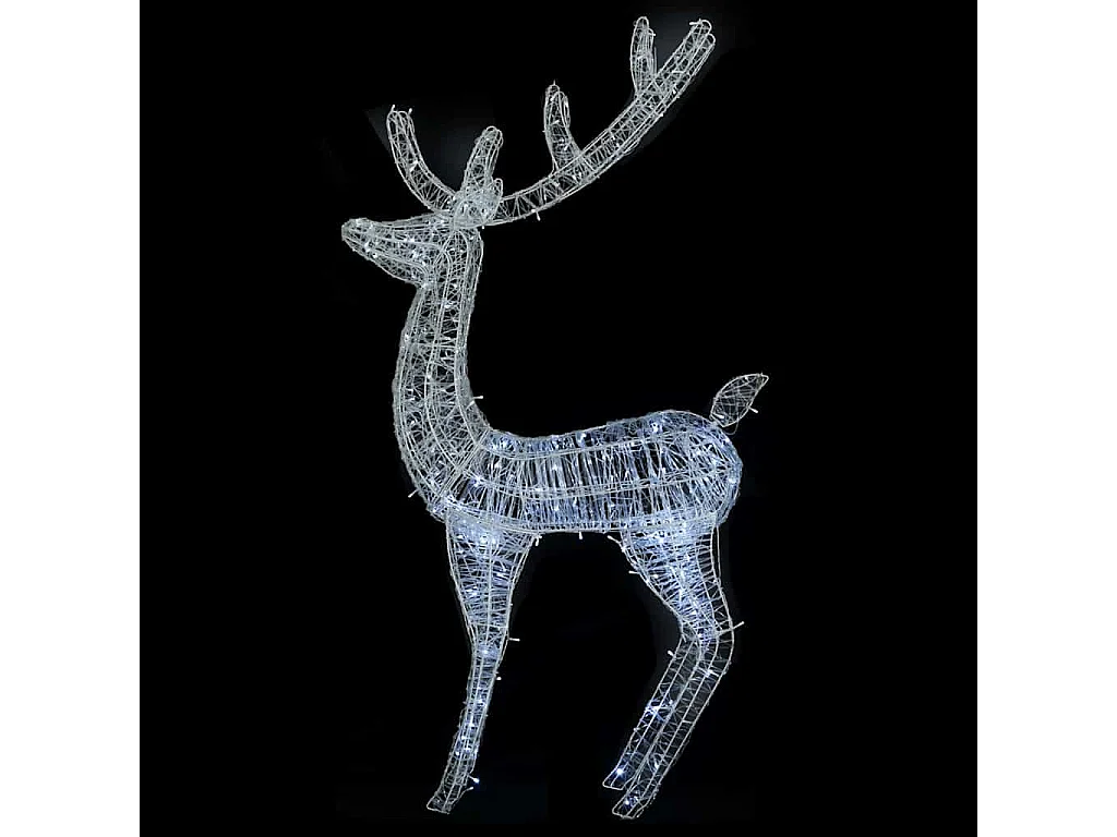 Renne de Noël XXL Acrylique 250 LED 180 cm Blanc froid