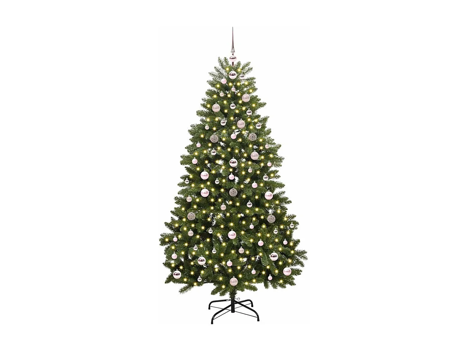 Kunstkerstboom met 300 LED's Groen 180 cm PVC en metaal