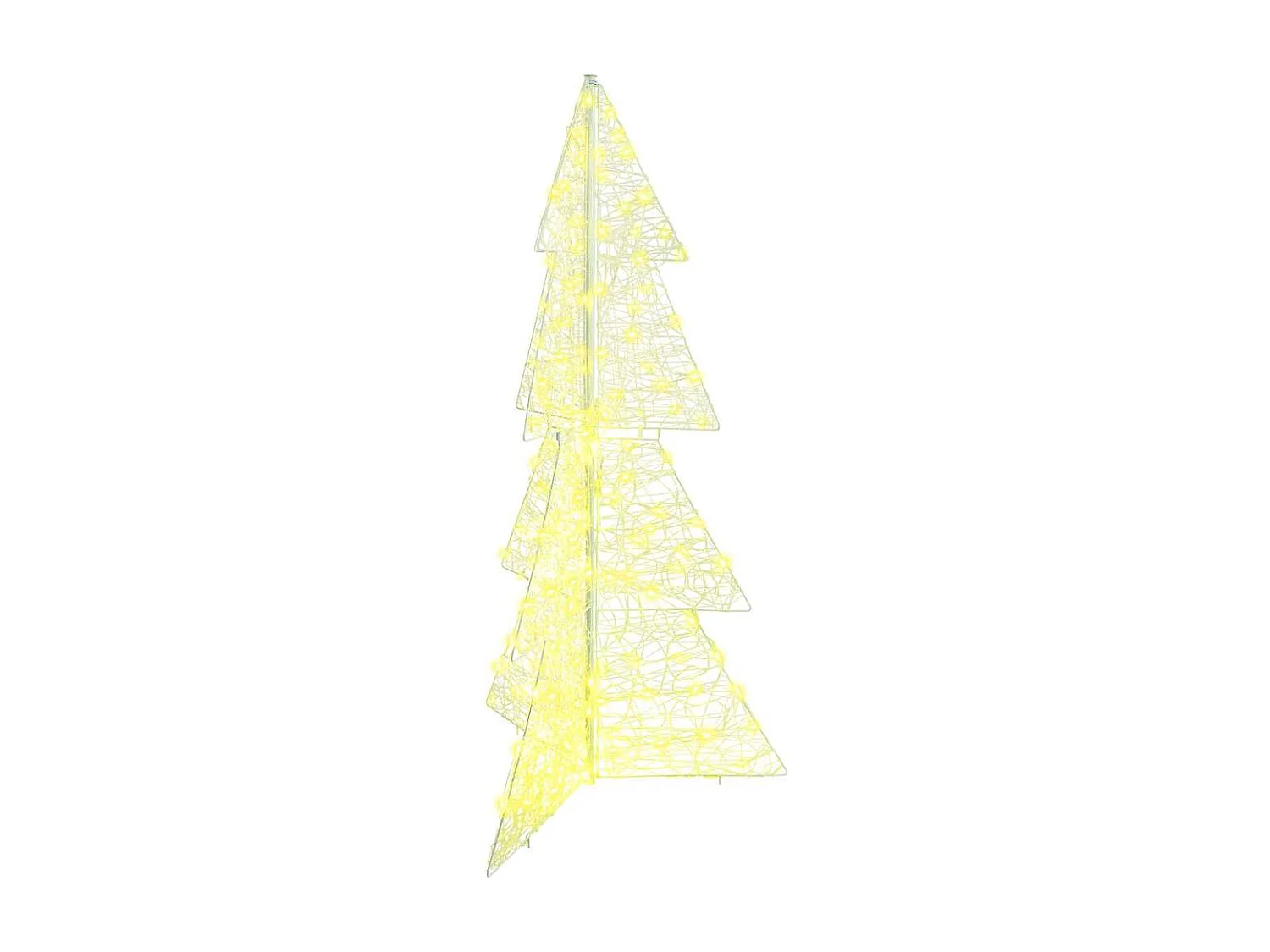 Sapin de Noël avec 160 LED Blanc chaud 150 cm Acrylique