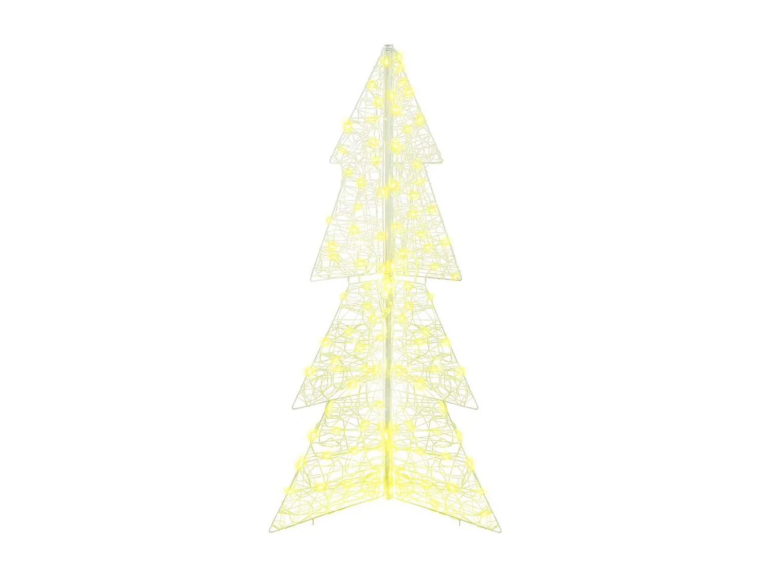 Sapin de Noël avec 160 LED Blanc chaud 150 cm Acrylique
