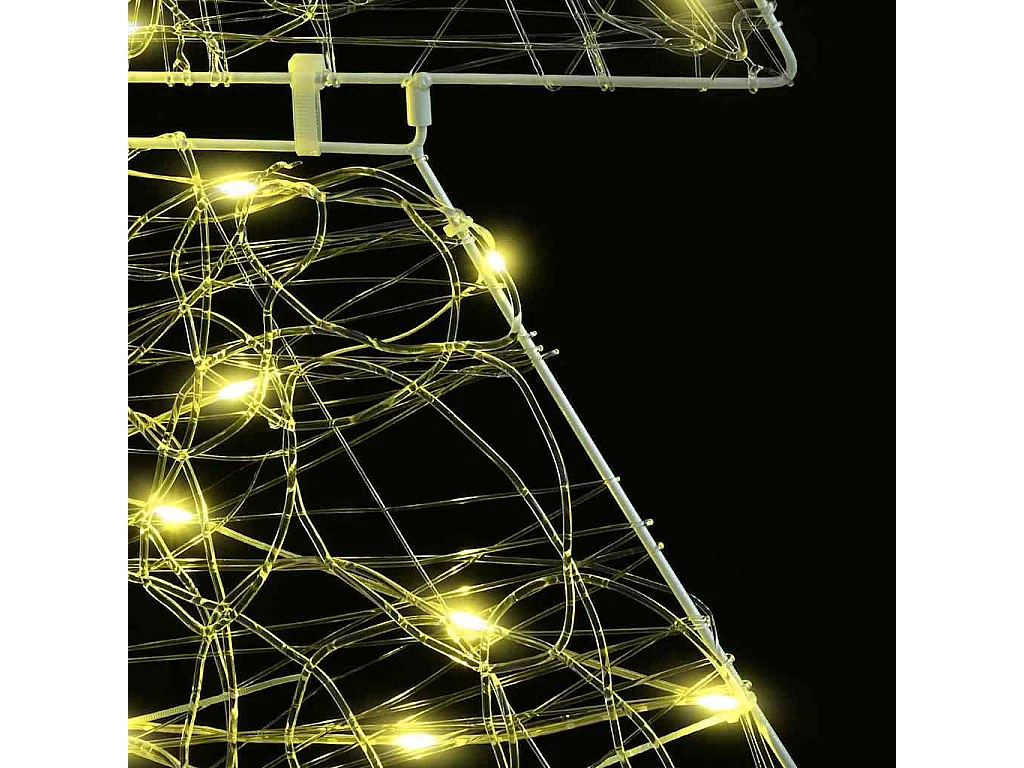 Sapin de Noël avec 160 LED Blanc chaud 150 cm Acrylique