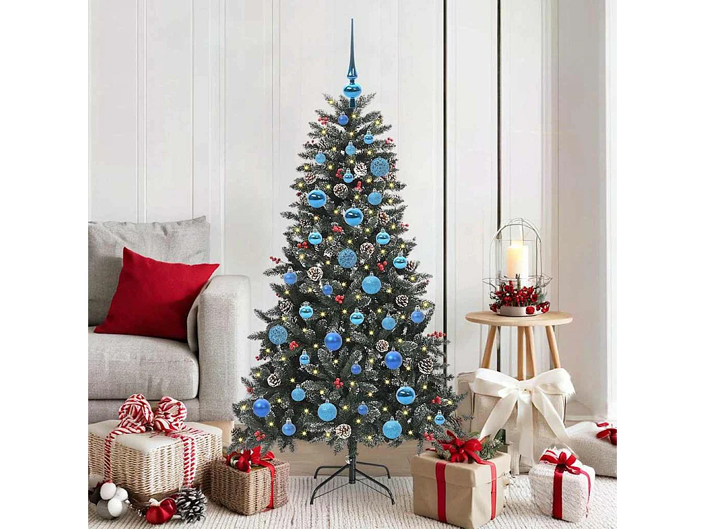 Kunstkerstboom met 150 LED's Groen 83,5 x 83,5 x 150 cm
