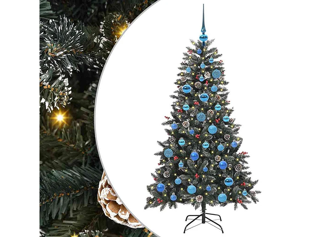 Kunstkerstboom met 150 LED's Groen 83,5 x 83,5 x 150 cm