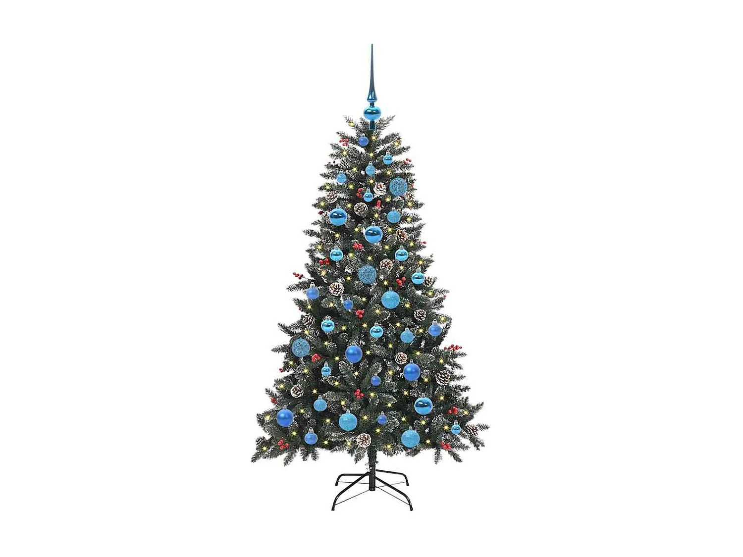 Kunstkerstboom met 150 LED's Groen 83,5 x 83,5 x 150 cm