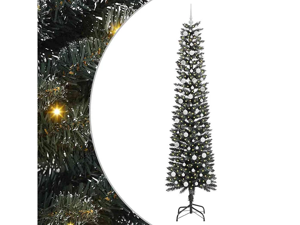 Sapin de Noël artificiel avec 300 LED Vert 58 x 58 x 240 cm