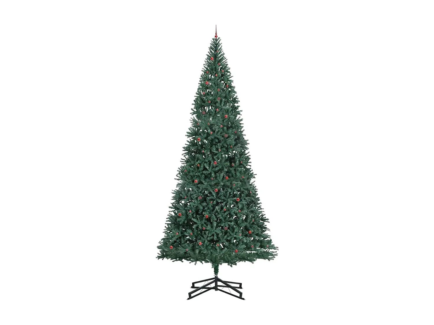Albero di Natale artificiale preilluminato con set di palline