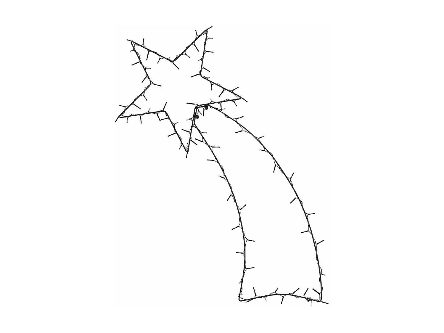 Lumières de Noël silhouette d'étoile filante 115 LED