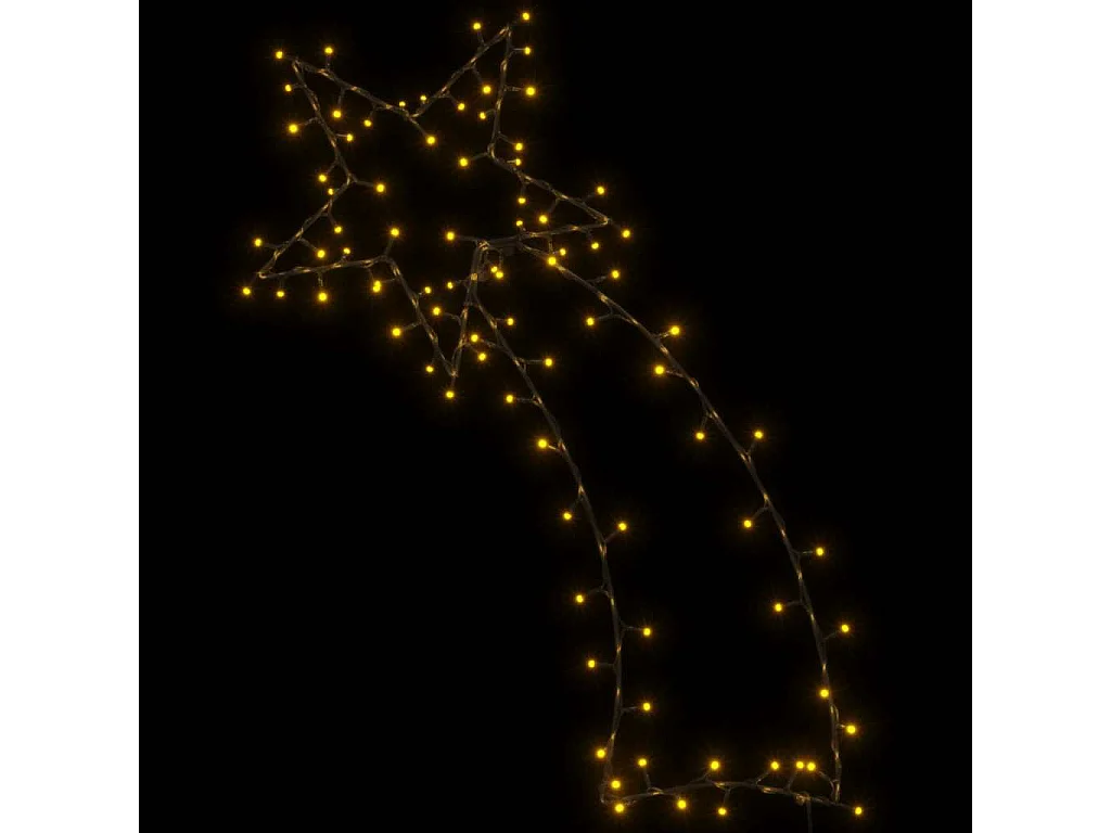 Lumières de Noël silhouette d'étoile filante 115 LED