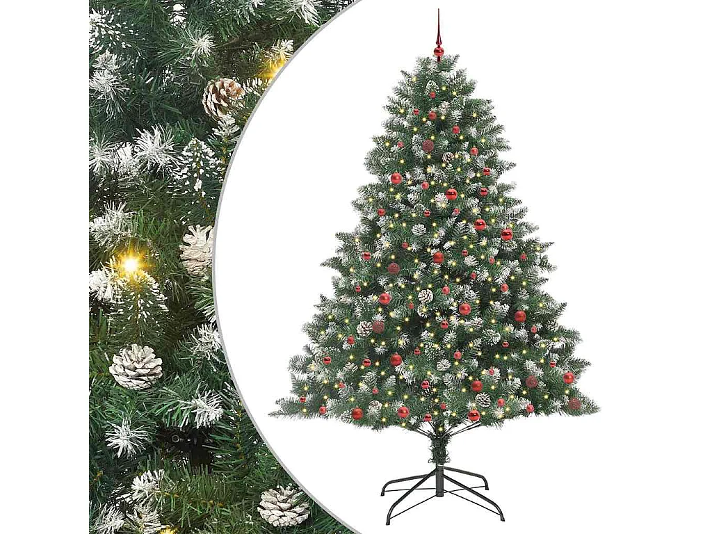 Kunstkerstboom met 300 LED's Groen 160 x 160 x 240 cm