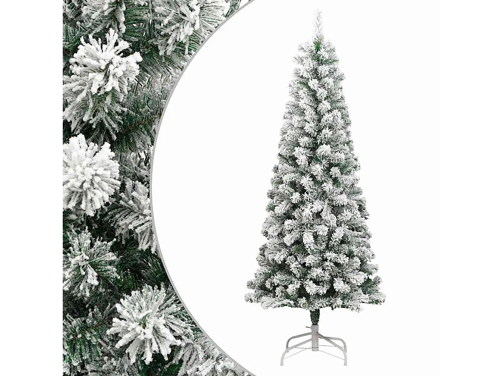 Sapin de Noël artificiel à charnières avec neige floquée 180 cm