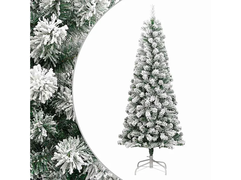 Sapin de Noël artificiel à charnières avec neige floquée 180 cm