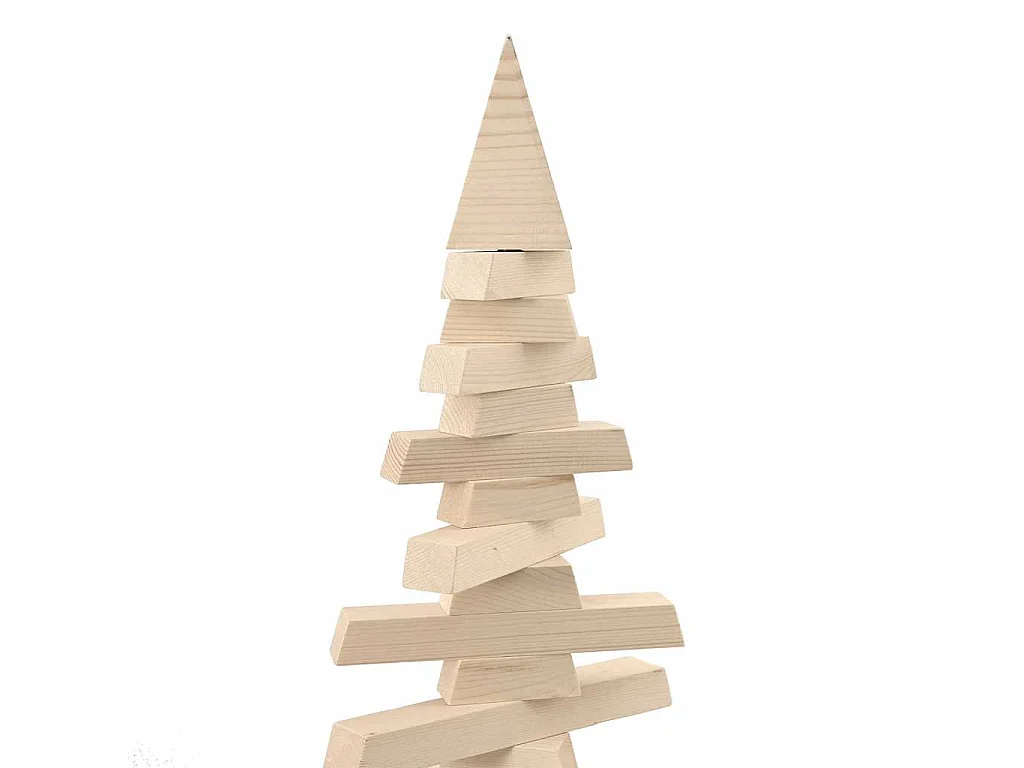 Arbre de Noël en bois pour décoration 120 cm bois massif de pin