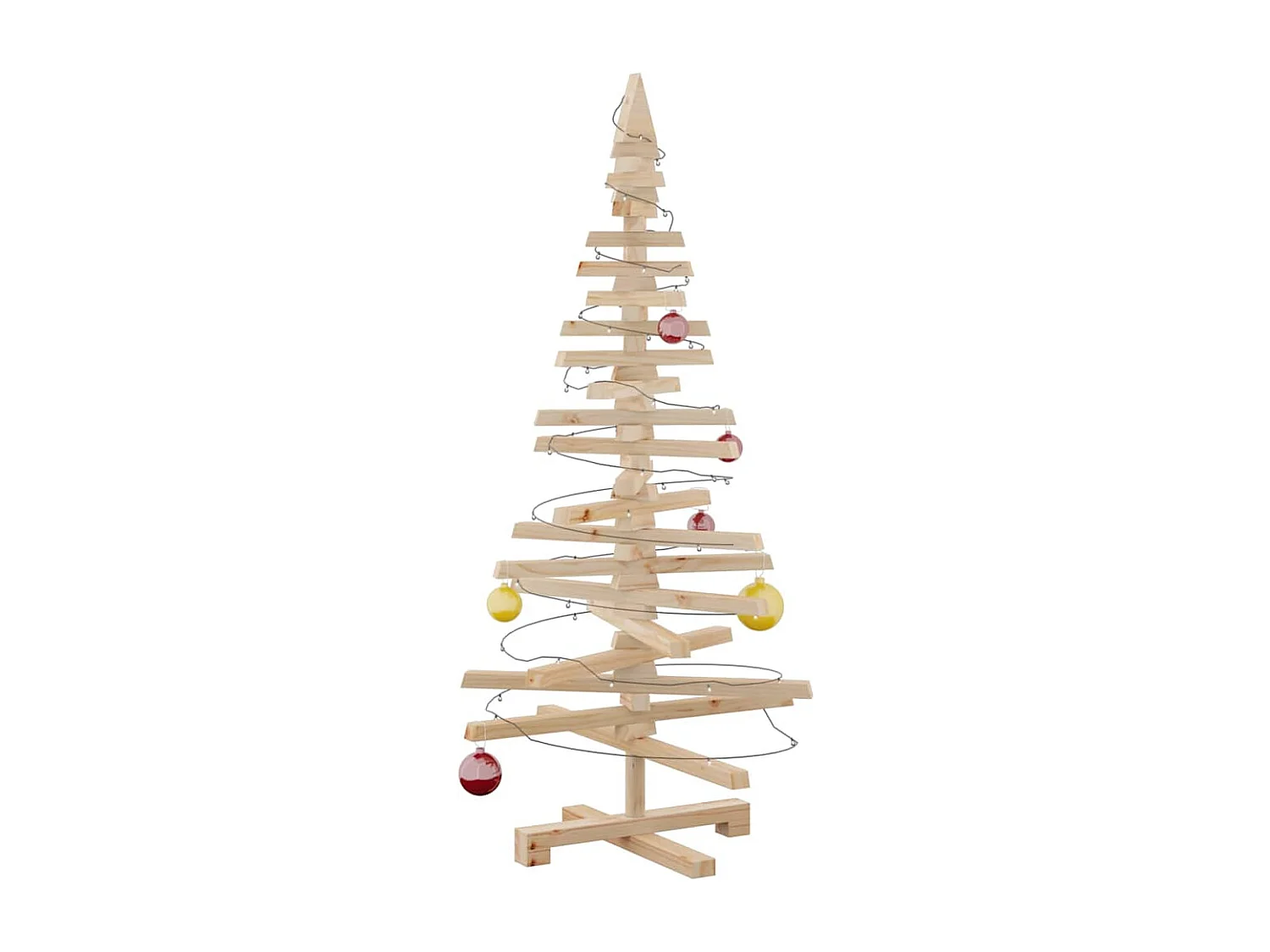 Arbre de Noël en bois pour décoration 120 cm bois massif de pin