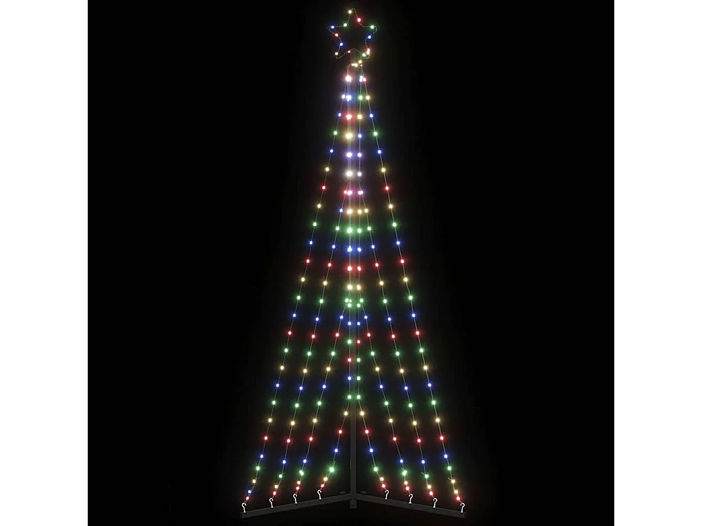 LED-kerstboom 339 gekleurde LED's 187 cm