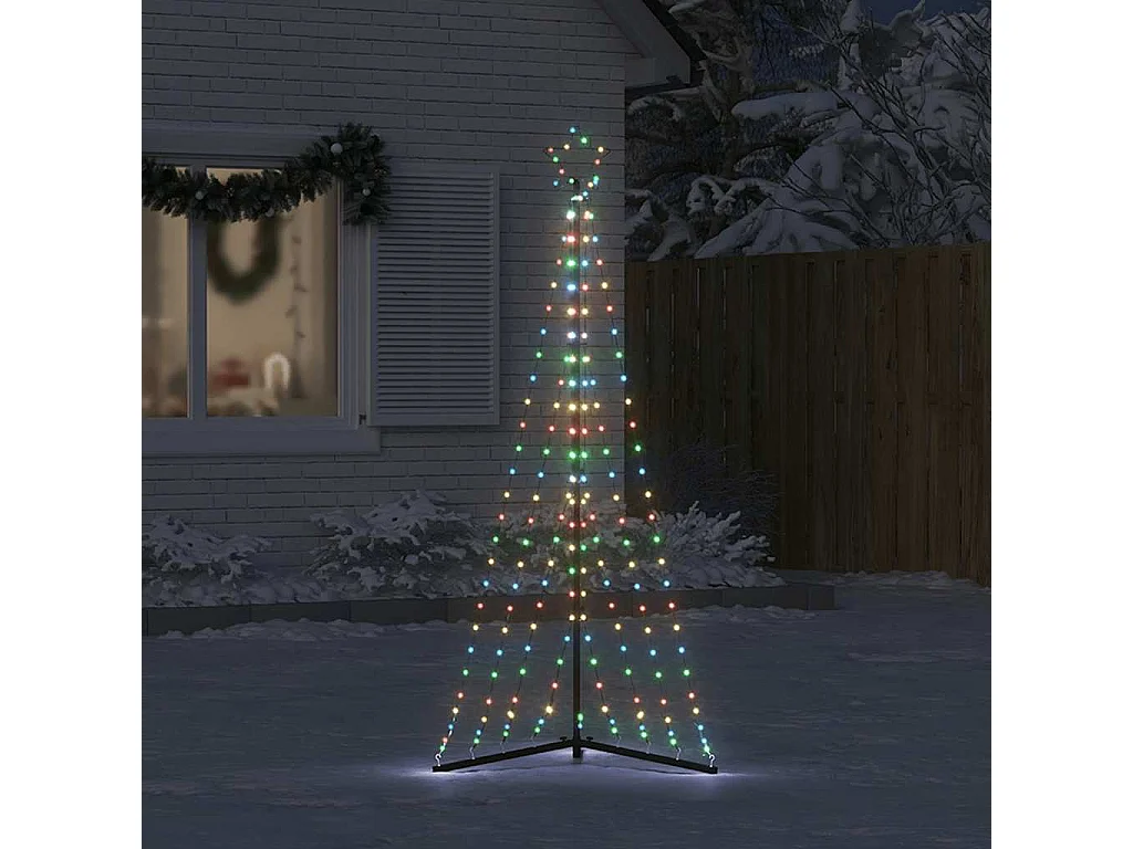 LED-kerstboom 339 gekleurde LED's 187 cm