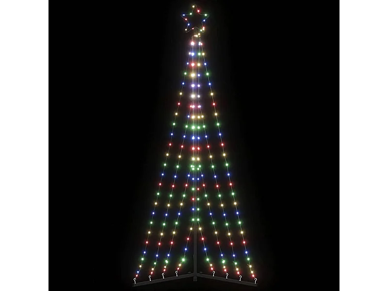 LED-kerstboom 339 gekleurde LED's 187 cm