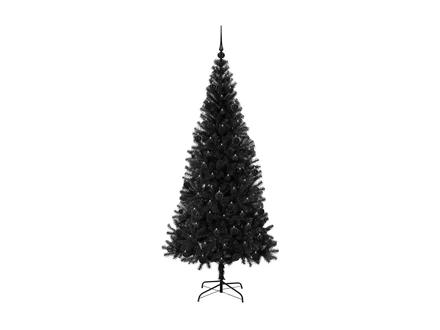 Albero di Natale con 300 LED con supporto Nero 210 cm PVC
