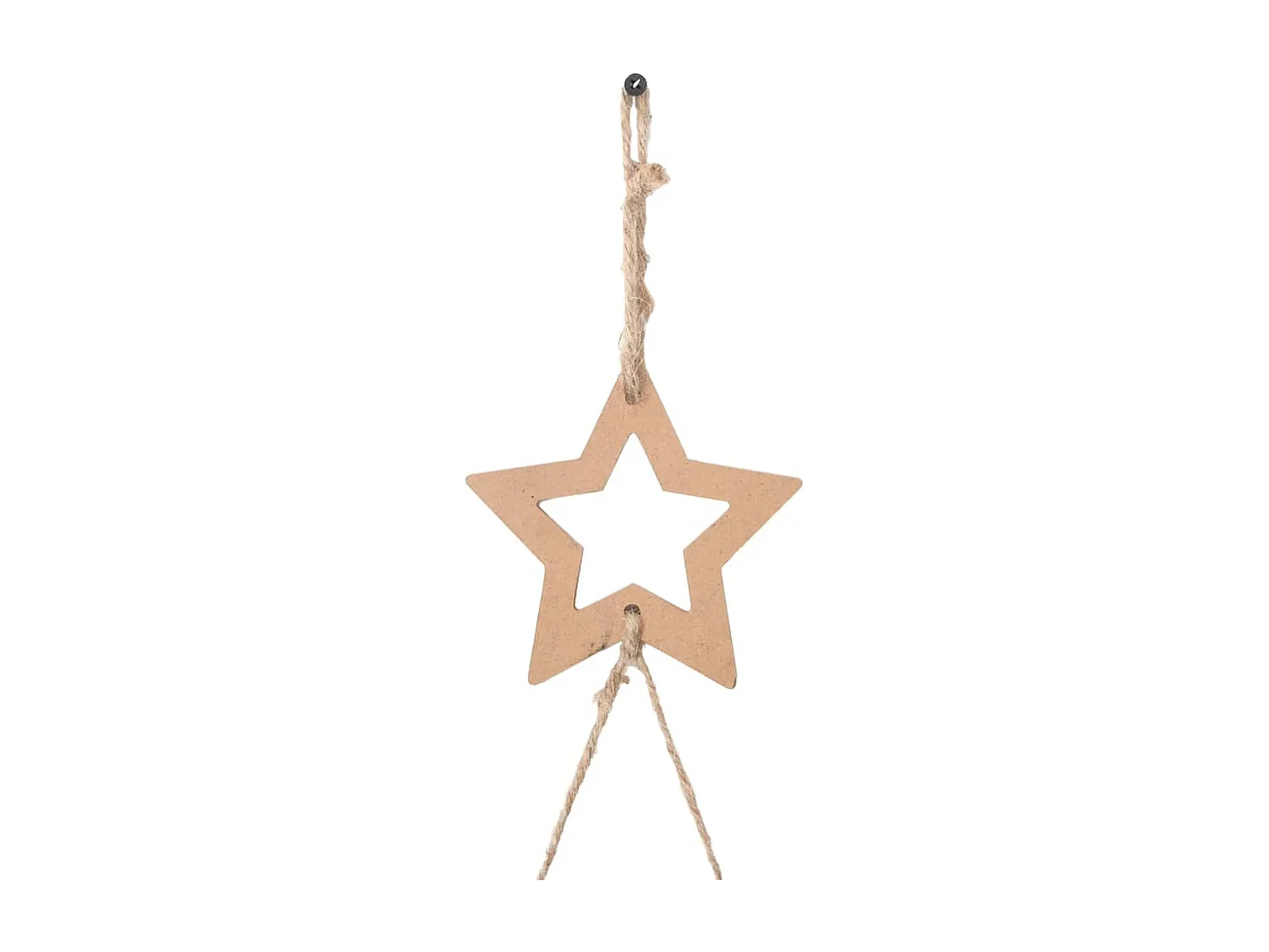 Sapins de Noël suspendus avec étoiles supérieures 2 pièces 55 x 120 cm Branche naturelle