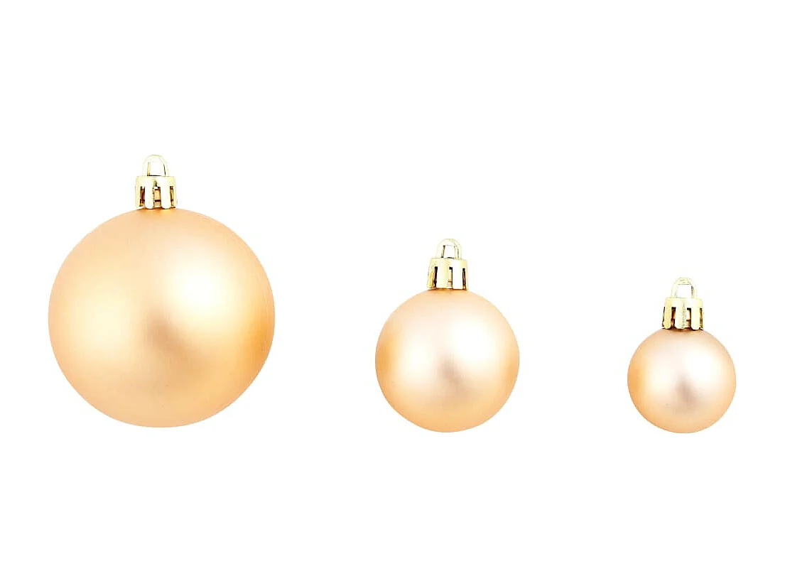 Kerstballenset 100 stuks 3/4/6 cm Roze/Goud